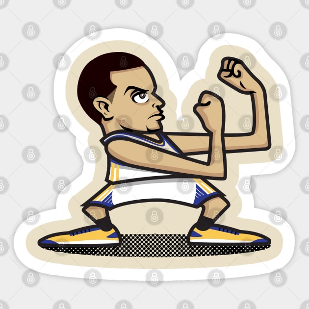 Fighting Steph Sticker by normannazar